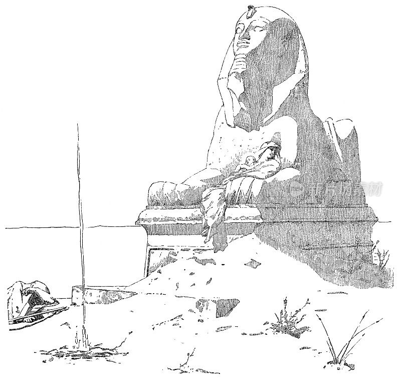 依靠飞行到埃及,素描Luc-Olivier默森- 19世纪